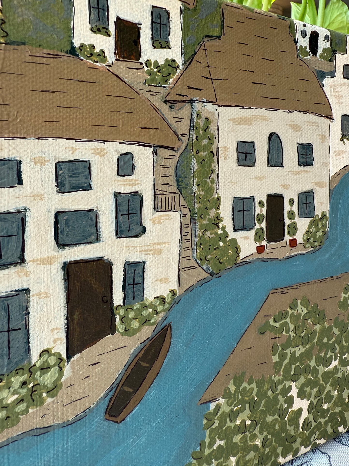 Euro Village 8x8 canvas