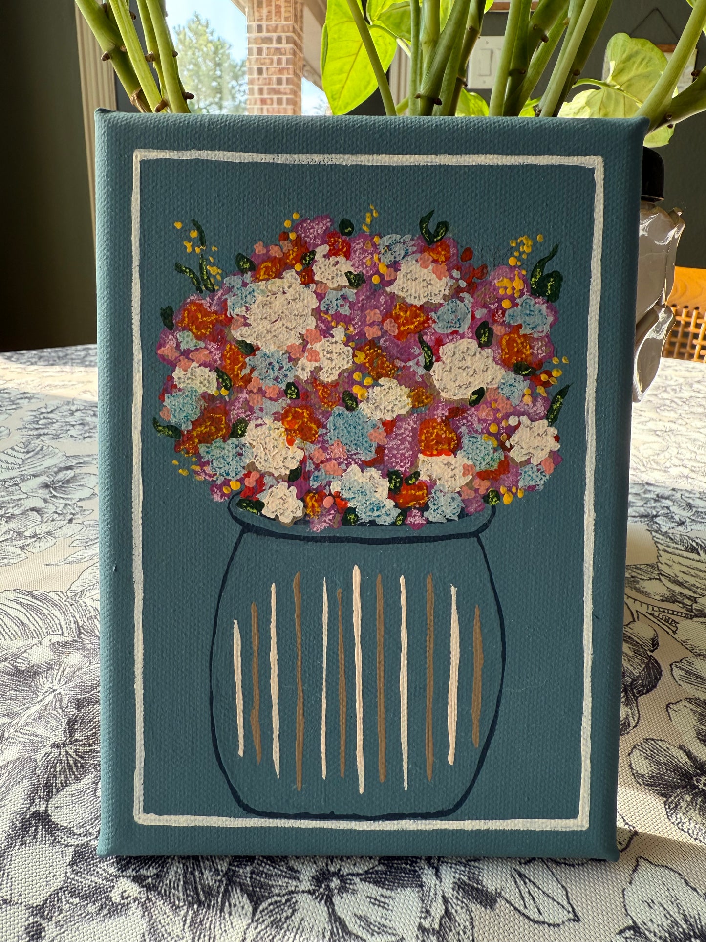Summer florals canvas