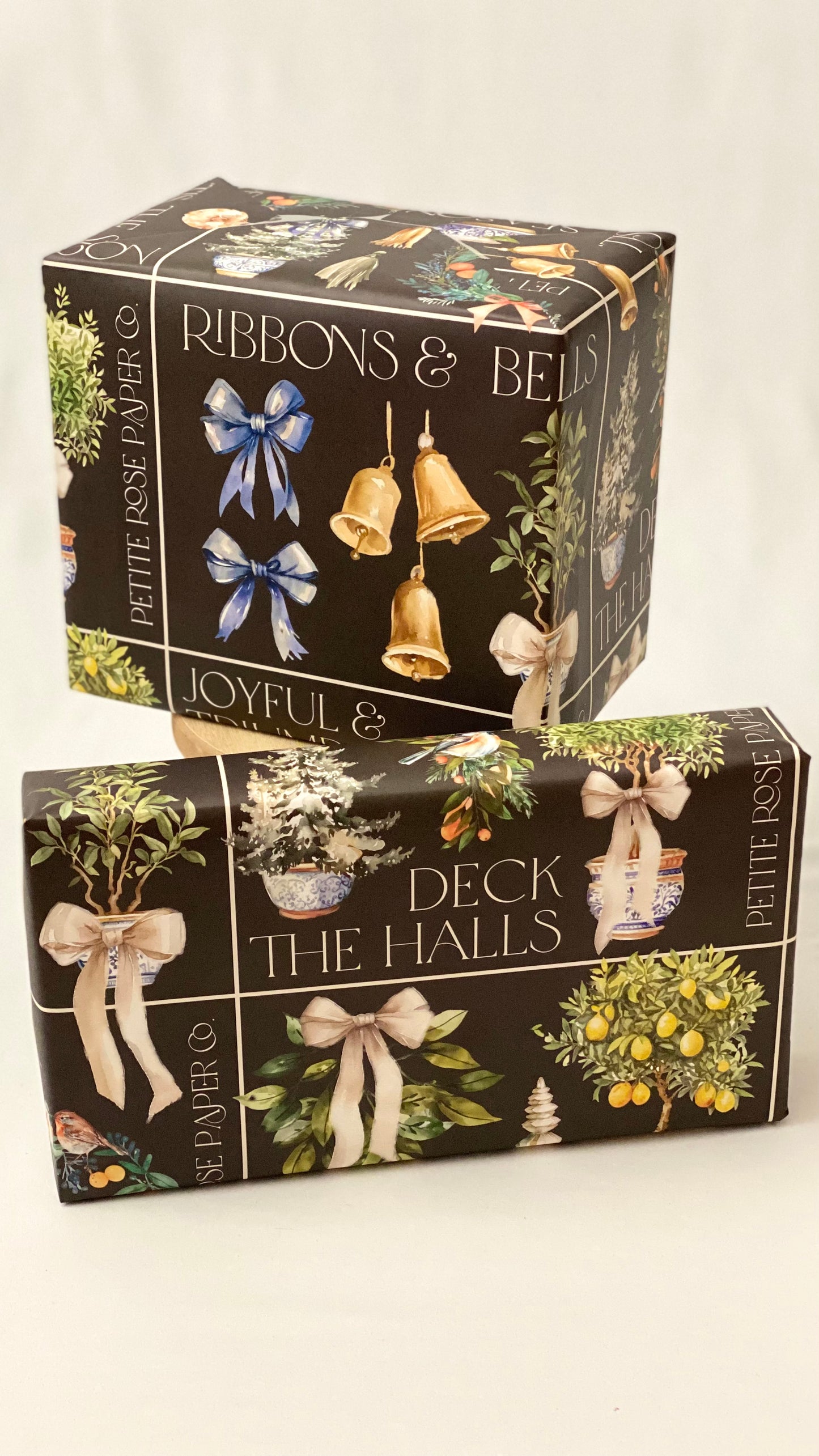Chinoiserie Holiday Reversible Gift Wrap