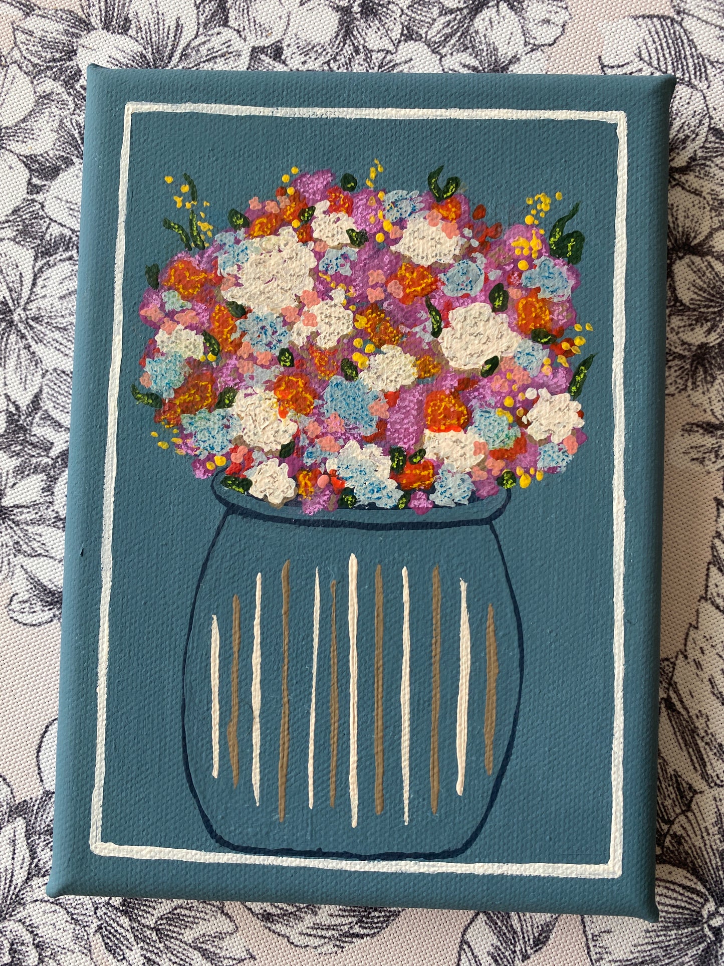 Summer florals canvas