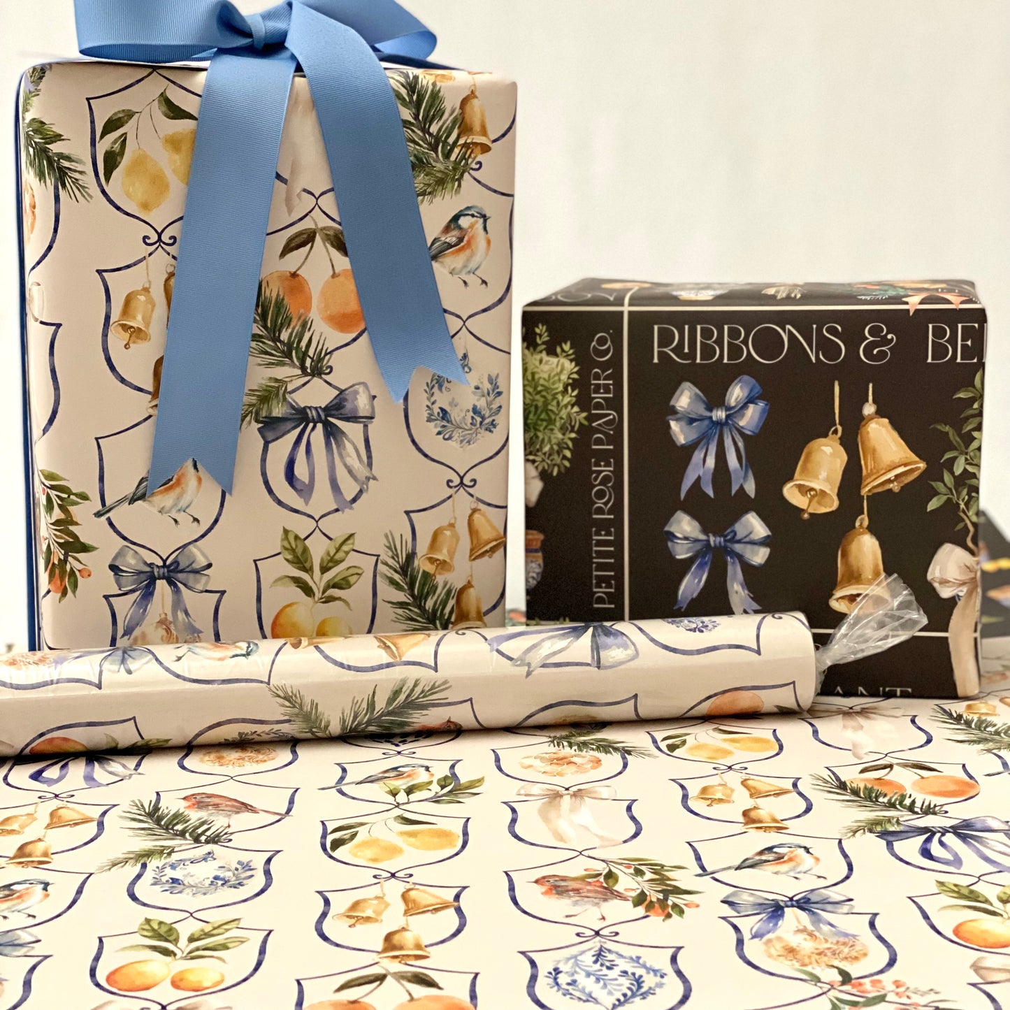 Chinoiserie Holiday Reversible Gift Wrap