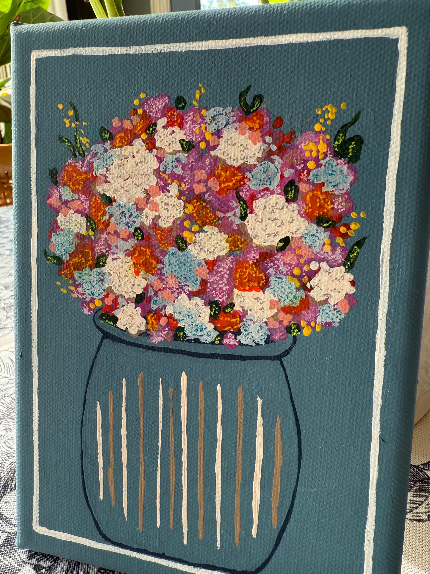 Summer florals canvas