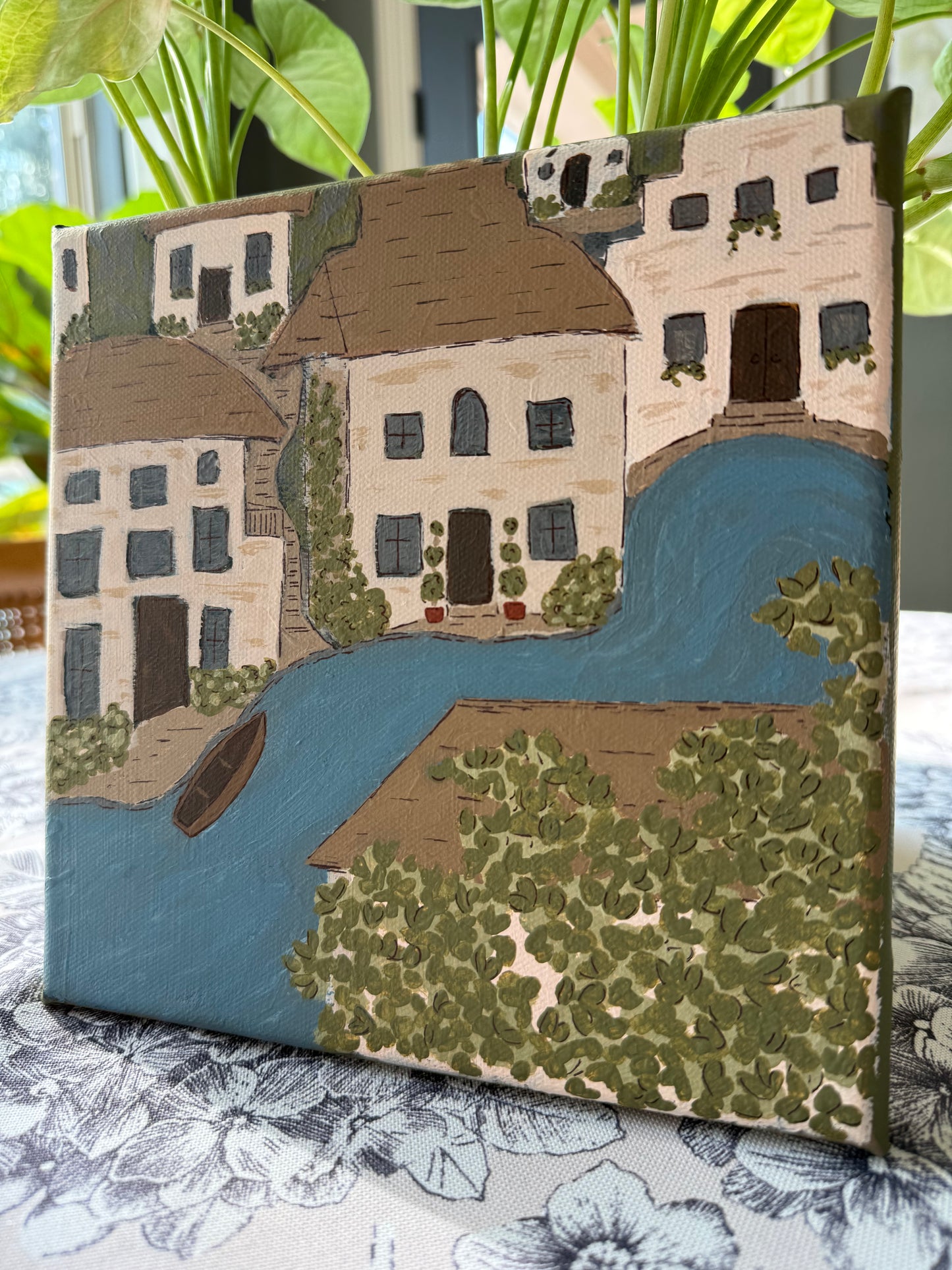 Euro Village 8x8 canvas