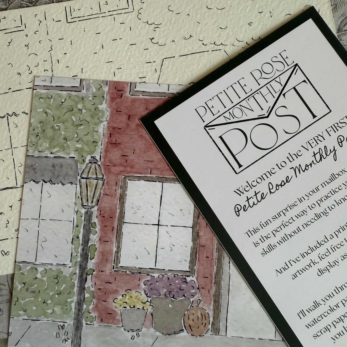 Watercolor Monthly Postal Club