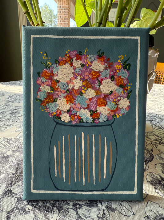 Summer florals canvas