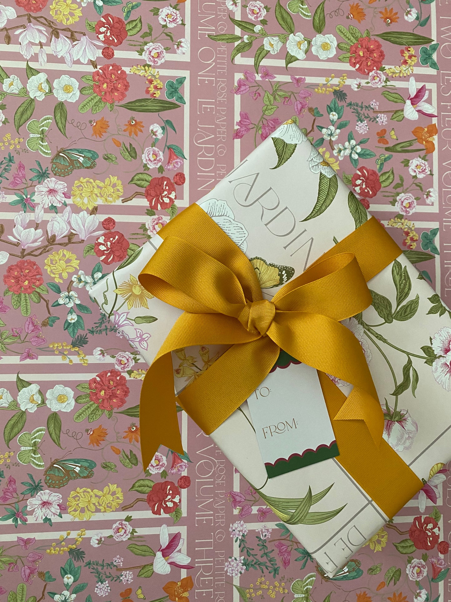 Secret Garden Blush/Cream Reversible Gift Wrap Case Pack