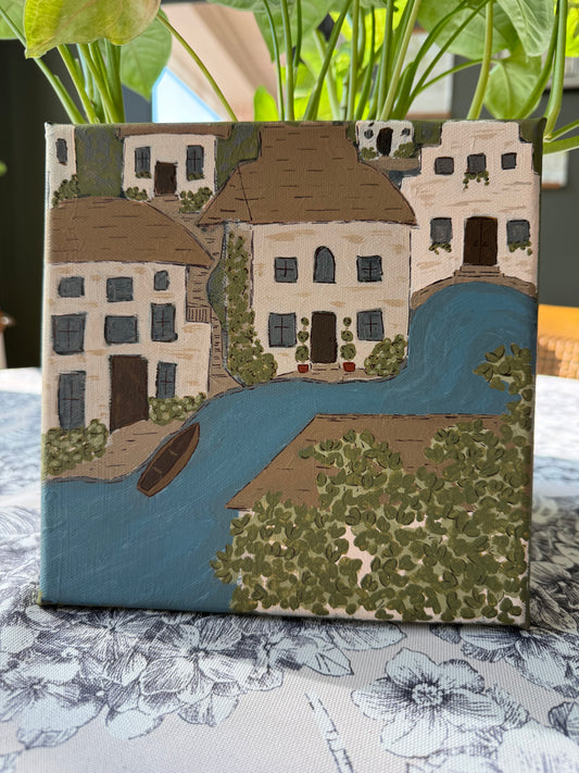 Euro Village 8x8 canvas