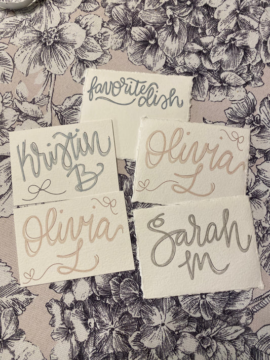 Place cards deposit for Mila