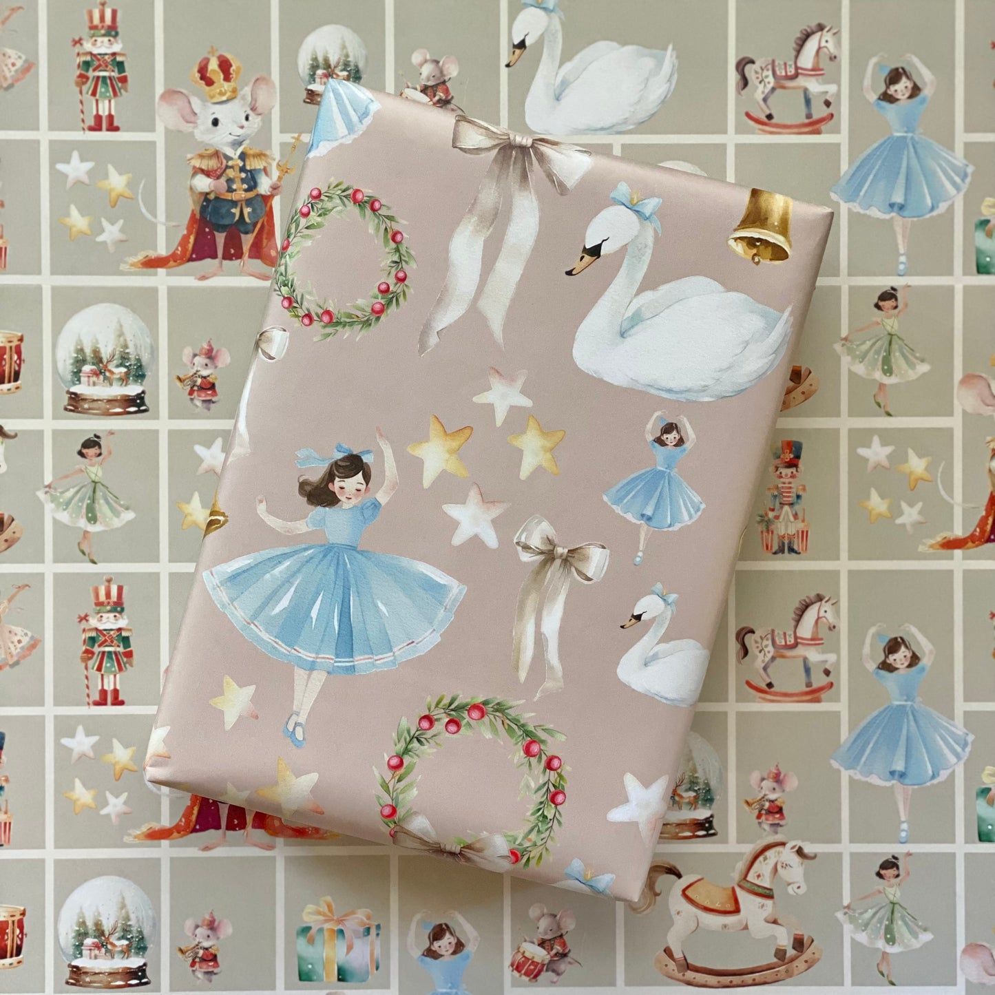 Nutcracker Holiday Reversible Gift Wrap