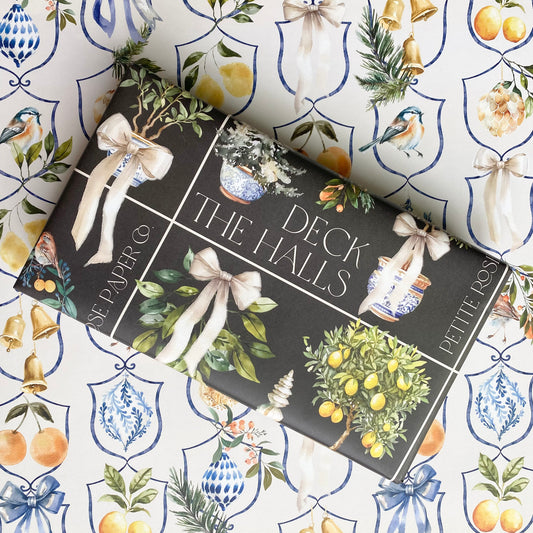 Chinoiserie Holiday Reversible Gift Wrap