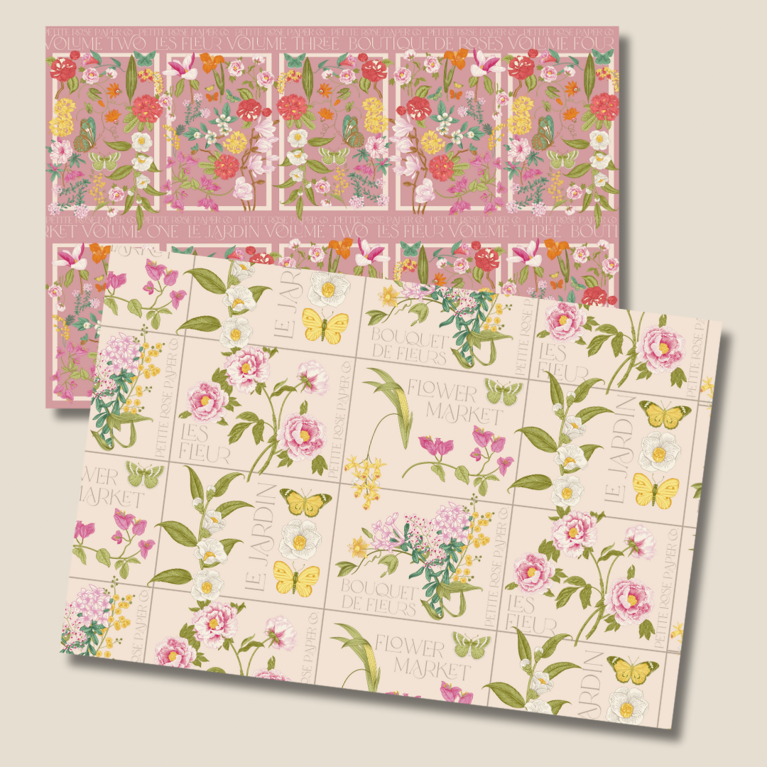 Secret Garden Blush/Cream Reversible Gift Wrap Case Pack